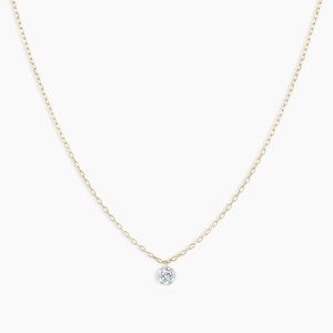 Gorjana Floating Diamond Necklace 18k gold chain